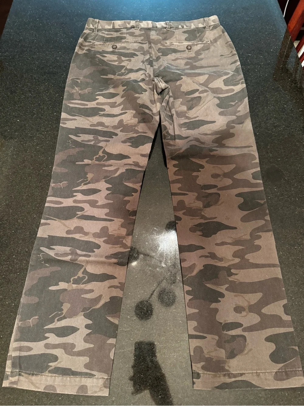 Banana Republic Slim Fit Camo Chinos in Olive and Dark Gray/Black